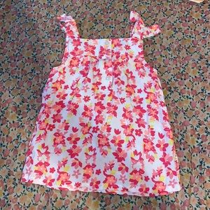 Silky Floral Button back girls tank top ✨